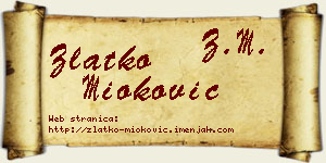 Zlatko Mioković vizit kartica
